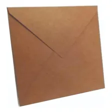 170 Envelope Kraft 240g Convite Casamento Debutante 15x15cm Cor Kraft Liso Natural Foto mini 1