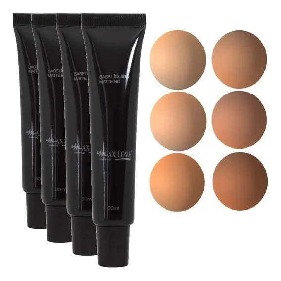 18 Base Matte Hd Colágeno E Vitamina E Atacado Tom Tons Medios / Escuro Foto 1