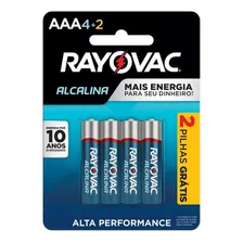 18 Pilhas Aaa Alcalina Rayovac 3 Cart C/ 6 Unid Foto mini 2