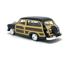 1949 Ford Woody Wagon American Classics Motor Max 1/24 Cor Preto Foto mini 4