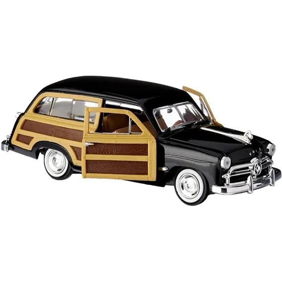 1949 Ford Woody Wagon American Classics Motor Max 1/24 Cor Preto Foto 1