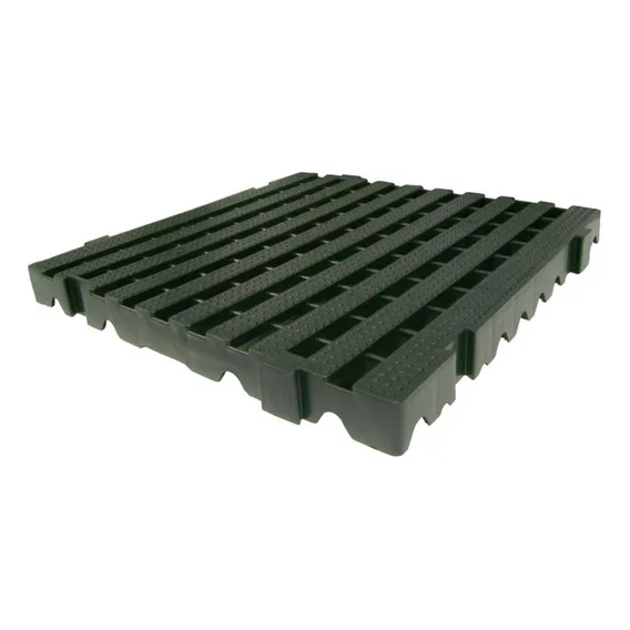 1pç Estrado 50x50cm Pallet Palete Deck Estrado Plástico Cor Preto Foto 1