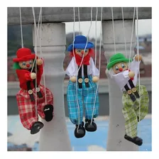 1pcs De Madeira Palhaço Marionete Fantoche De Brinquedo Foto mini 4