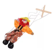 1pcs De Madeira Palhaço Marionete Fantoche De Brinquedo Foto mini 1