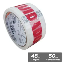1un Fita Adesiva 48x50m Cuidado Frágil Alta Fixação Koretech Foto mini  3
