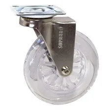 1un Rodizio Roda 100mm Rodinha Silicone Gel Móveis Sem Freio Foto mini  2