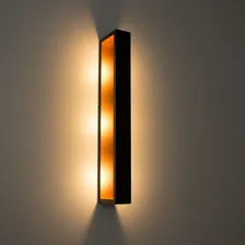 1x Arandela Led Efeito Decorativa Parede Teto 10w 50cm St164 Estrutura Preto 110v Foto mini 2