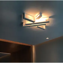 1x Arandela Led Efeito Decorativa Parede Teto 10w 50cm St164 Estrutura Preto 110v Foto mini 3