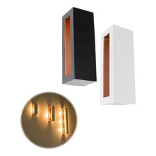 1x Arandela Led Efeito Decorativa Parede Teto 10w 50cm St164 Estrutura Preto 110v Foto mini 1
