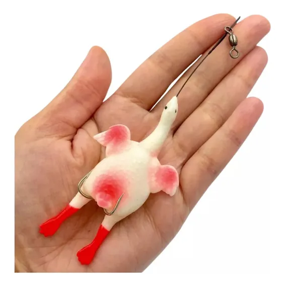 1x Isca Artificial Franguinho Para Traíra - Branco Foto 1