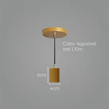 1x Pendente Tubo Cilindro Alumínio 4x10cm E27 St458 Foto mini  2
