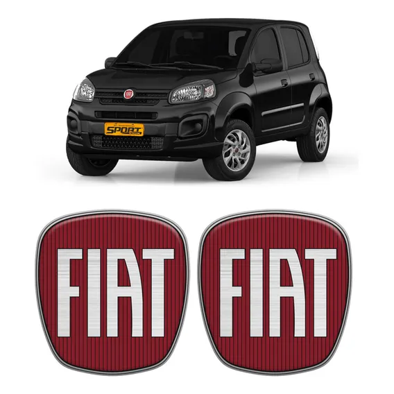 2 Adesivos Para Fiat Uno 2011/2021 Vermelho - Genérico Foto 1