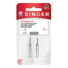 2 Agulha Dupla Singer Máquina Costura Doméstica - 3mm Cor Número 14 Foto mini 1