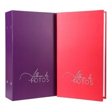2 Albuns Para 500 Fotos 10x15 Cada Roxo +vermelho Foto  mini 1