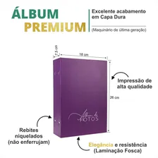 2 Albuns Para 500 Fotos 10x15 Cada Roxo +vermelho Foto mini  2