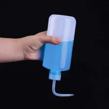 2 Almotolia Pisseta Plástico Transparente Bico Curvo 500ml Foto mini 4