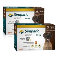 2 Antipulgas Simparic 120mg Cães 40 A 60kg - 3 Comprimidos Foto mini 1