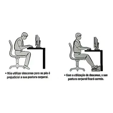 2 Apoios Para Os P茅s Ergon么mico Madeira Black Piano - Souza Foto mini 2