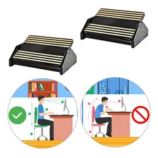 2 Apoios Para Os P茅s Ergon么mico Madeira Black Piano - Souza Foto mini 1