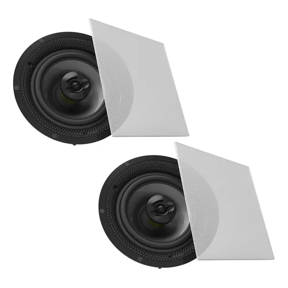 2 Arandela Coaxial Quadrada 6.5 Pol 60w S4 Bsa Alumínio Estrutura Branco 127/220v Foto 1