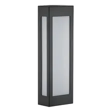 2 Arandela Retangular Externa 40cm E-27 Preto Jardim Alz66 Foto mini  2