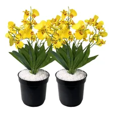 2 Arranjos De OrquÃdeas Chuva De Ouro Planta Artificial Foto mini 1