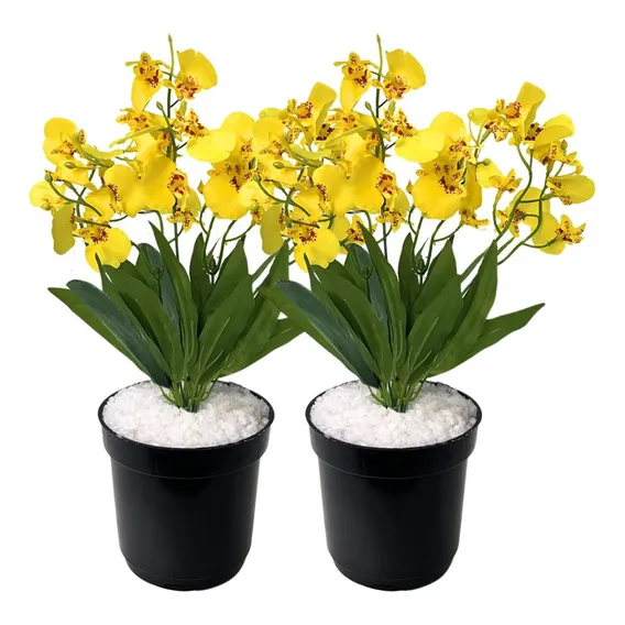 2 Arranjos De OrquÃdeas Chuva De Ouro Planta Artificial Foto 1