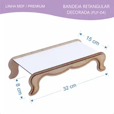 2 Bandejas Mdf Retangular Porta Doces Decoração Mdf Branco Foto mini  2