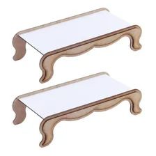 2 Bandejas Mdf Retangular Porta Doces Decoração Mdf Branco Foto mini 1