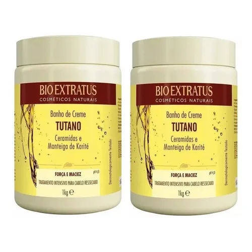 2 Banho De Creme Tutano Hidratação Fortalecedora 1kg Bio Extratus Cor de cabelo todo tipo Fragrância do tratamento suave Foto 1