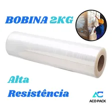 2 Bobinas Filme Stretch 500x0,25 Virgem - 2 Rolos Foto mini 2