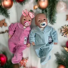 2 Bonecos BebĂȘ Reborn Realista GĂȘmeos Menina e Menino Tata e Biel Foto mini 3