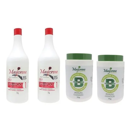 2 Botox Trat Redux 1kg + 2 Shampoo Anti Resíduo Naturiun Foto 1