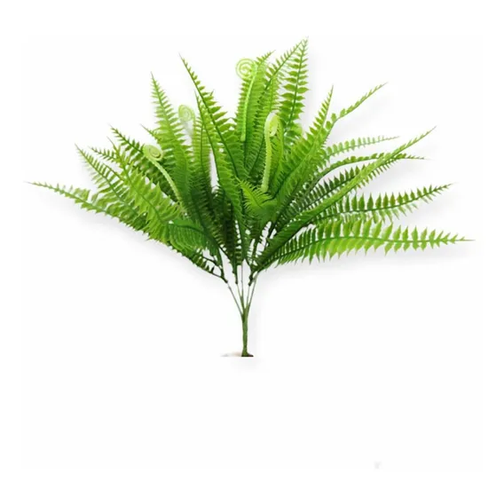 2 Buquê De Samambaia Arranjo Artificial Silicone 40cm Foto 1
