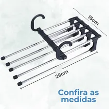2 Cabides Organizador Calça Vestido Saia Retrátil Dobrável Foto mini 4