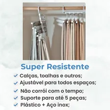 2 Cabides Organizador Calça Vestido Saia Retrátil Dobrável Foto mini  3