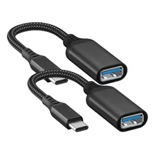 2 Cabo Adaptador Usb-c 3.0 P/ Usb 3.0 Otg Conector Pendrive Foto  mini 1