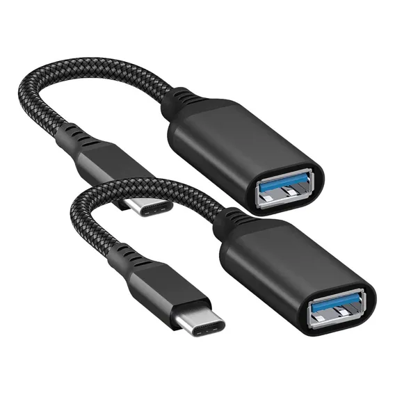 2 Cabo Adaptador Usb-c 3.0 P/ Usb 3.0 Otg Conector Pendrive Foto 1