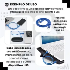 2 Cabo Usb Macho X2 3.0 Duas Pontas TranferĂȘncia Arquivos Pc Foto mini 3