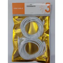 2 Cabo Usb P/ Carregar Controle S/fio Ps4 Xbox One 3 Metros Foto  mini 1