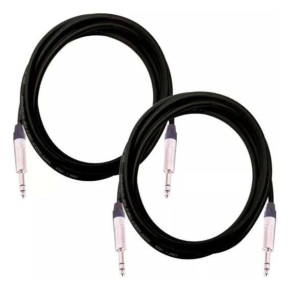 2 Cabos Balanceado Santo Angelo & Neutrik P10 Stereo - 2 Mts Foto 1