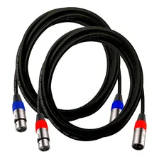 2 Cabos De Microfone Balanceado Xlr Santo Angelo 3 Metros Foto  mini 1
