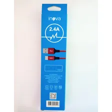 2 Cabos Inova 2.4a Usb V8 2m Cor Preto Foto mini 2