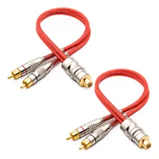 2 Cabos Y Rca Blindado Techone 2 Machos Vermelho Blindados Foto mini 1