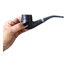 2 Cachimbo Preto Curvo 12cm Pretos Velhos Umbanda Foto  mini 1