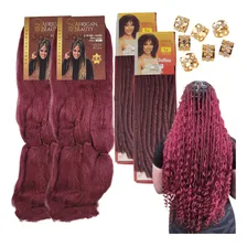2 Cacho Nina Softex + 2 Jumbo Jumbão Box Braids + Anéis Cor Bug Foto mini 1