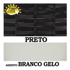2 Cadeiras AlumÃnio Polido Panero Assento Branco Fibra Preto Foto mini 3