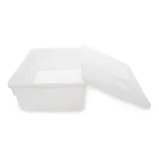 2 Caixa Organizadora Bioprátika Retangulartampa Branca 16,5l Foto mini 3