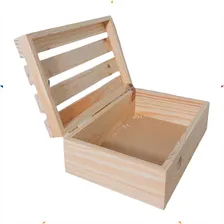 2 Caixa Pinus Caixote De Vinho Organizador Decorativo+brinde Foto mini 2