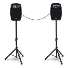 2 Caixas Som 8pol Fk240x Waldman Ativa + Passiva E 2 Tripés Cor Preto 110/220v Foto mini 1